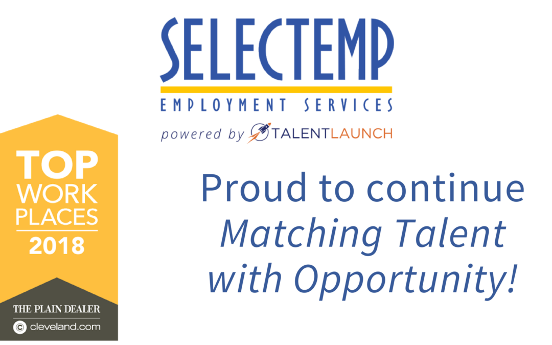 The Cleveland Plain Dealer Names TalentLaunch a 2018 Northeast Ohio Top Workplace