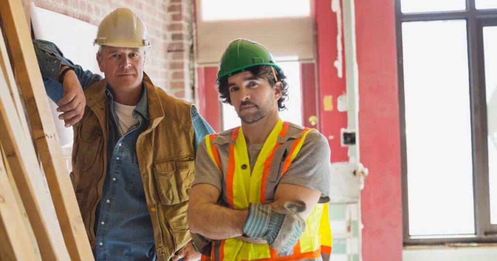 Skilled construction workers on an Oregon job site facing hiring challenges