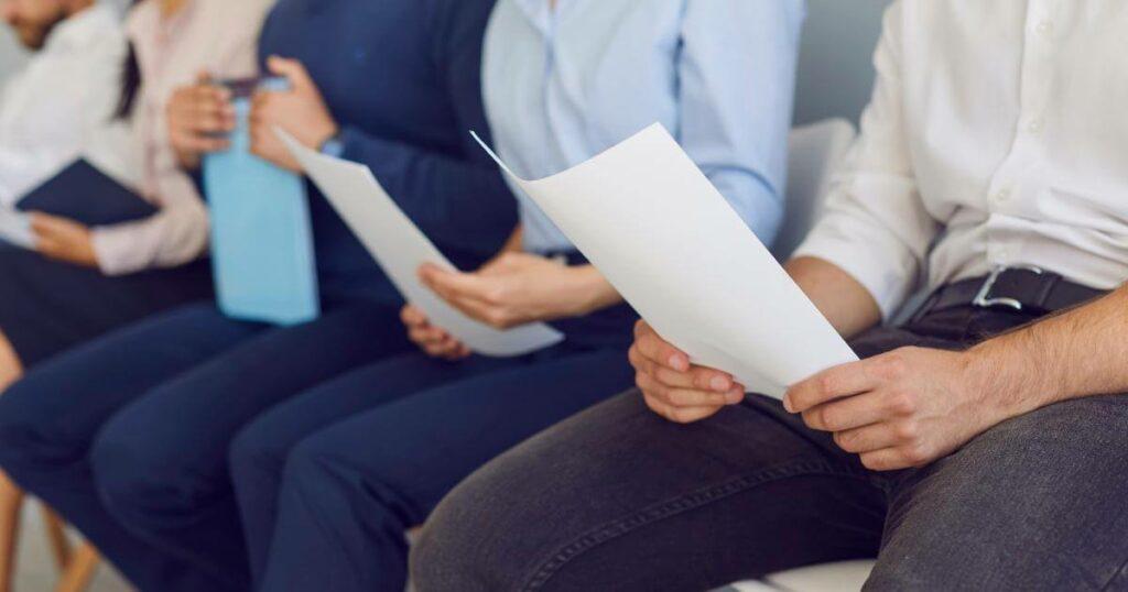 candidates waiting for interview