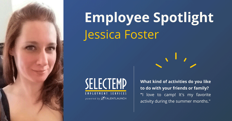 Selectemp Employee Spotlight, Jessica is a Staffing Manager in our Salem office.