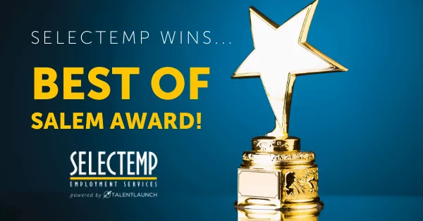 Selectemp Receives 2020 Best of Salem Award